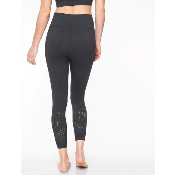 Athleta Halasana High Rise Seamless Tights Leggings In Charcoal Grey - Picture 3 of 9